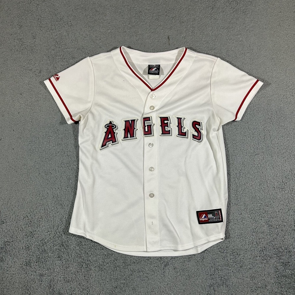 Vtg Majestic Los Angeles Angels White Home Baseball Jersey Women's Medium #3862